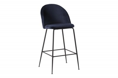 Dizajnová barová stolička Kristopher, modrá / čierna