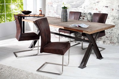 Dizajnová jedálenská stolička Bull kávovo hnedá
