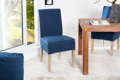 Moderná jedálenská stolička Passanger modrá