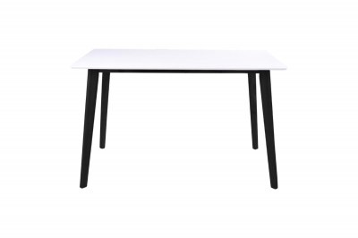Dizajnový jedálenský stôl Carmen, čierny / biely
