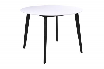 Okrúhly jedálenský stôl Carmen, čierny / biely