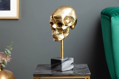 Dekoračný predmet Lebka 35 cm zlatý