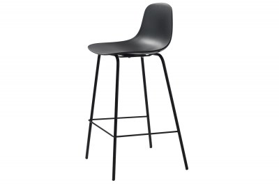 Dizajnová barová stolička Jensen čierna
