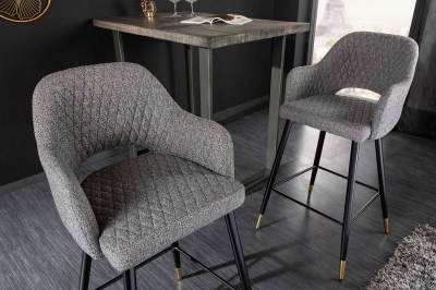 Dizajnová barová stolička Laney svetlosivá
