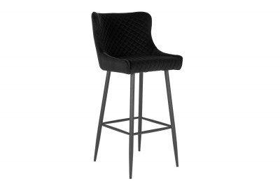Dizajnová barová stolička Laurien čierna