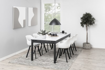 Dizajnová jedálenská stolička Alphonse, biela / čierna