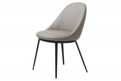 Dizajnová jedálenská stolička Danika taupe ekokoža