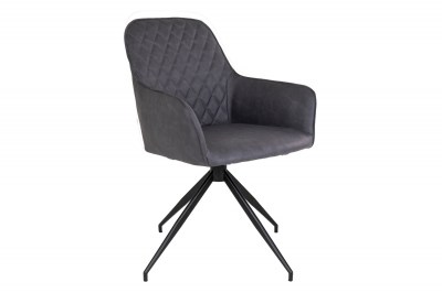 Dizajnová otočná stolička Gracelyn tmavosivá