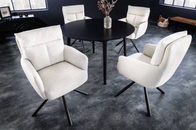 Dizajnová otočná stolička Maddison biela