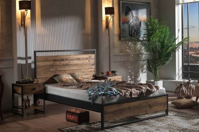 Dizajnová posteľ Daeira 180 x 200 cm čierna