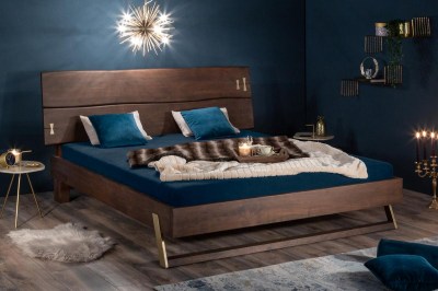 Dizajnová posteľ Massive 180 x 200 cm akácia vinegar