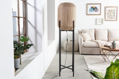 Dizajnová stojanová lampa Tahir 149 cm papierový ratan