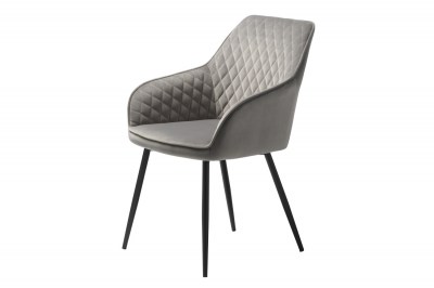 Dizajnová stolička Dana sivý zamat