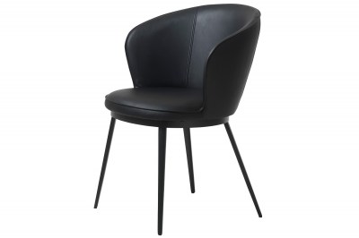 Dizajnová stolička Danika čierna - ekokoža