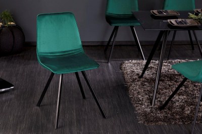 Dizajnová stolička Holland smaragdovozelený zamat