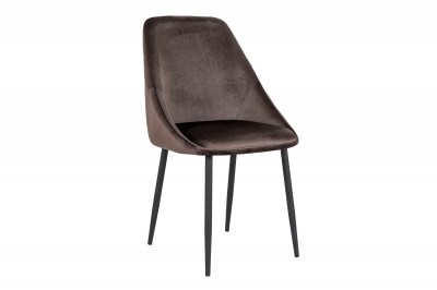 Dizajnová stolička Lashanda sivohnedý zamat