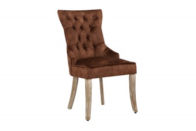 Dizajnová stolička Queen zamat hnedá