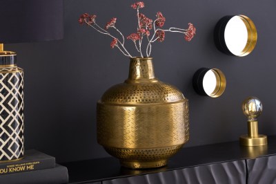 Dizajnová váza Malia 35 cm antik medená