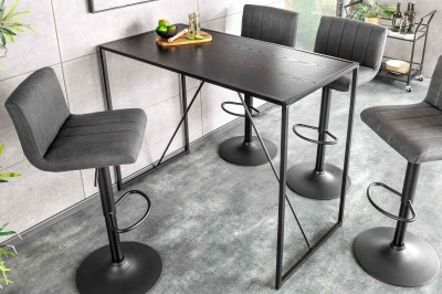 Dizajnový barový stôl Maille 120 cm čierny jaseň
