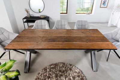 Dizajnový jedálenský stôl Shark X 220 cm recyklované drevo
