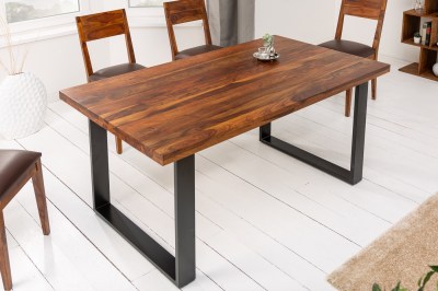 Dizajnový jedálenský stôl Thunder 140 cm sheesham hnedý