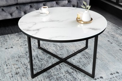 Dizajnový konferenčný stolík Latrisha 80 cm biely