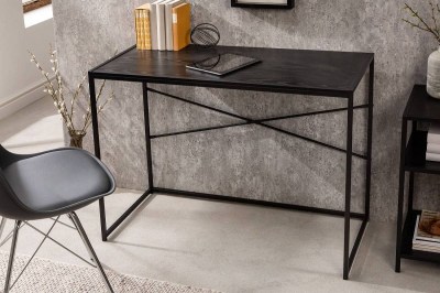 Dizajnový písací stôl Maille 100 cm čierny jaseň