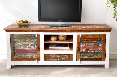 Dizajnový TV stolík Jacktar 150 cm biele mango