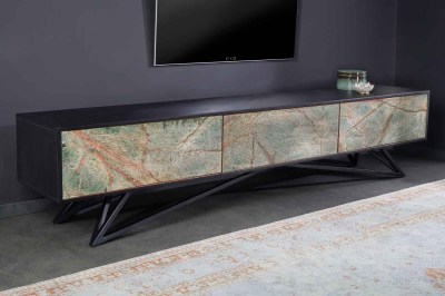 Dizajnový TV stolík Quillon 200 cm prírodný kameň