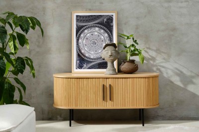Dizajnový TV stolík Vasiliy 120 cm prírodný dub