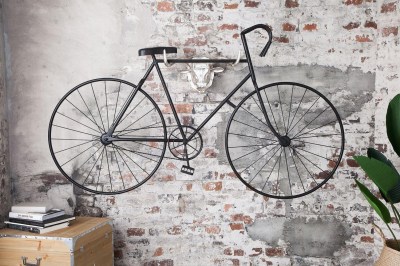 Nástenná dekorácia Bicycle 47 cm / strieborná