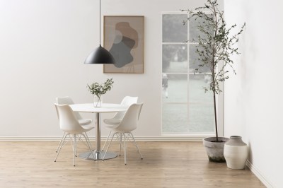 Okrúhly jedálenský stôl Neesha 110 cm biely