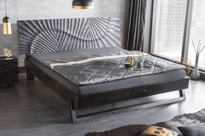 Štýlová posteľ Shayla 180 x 200 cm čierne mango