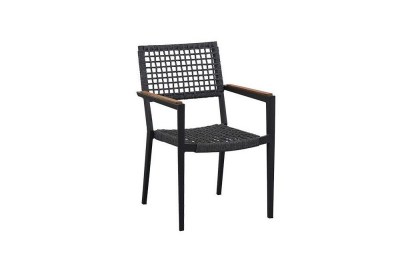 Záhradná jedálenská stolička HIGOLD Champion čierna